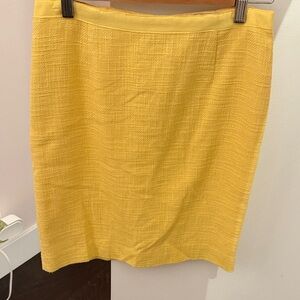 Banana Republic Yellow Pencil Skirt 0P